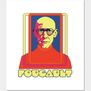 Michel Foucault -- Retro 70s Style Posters and Art